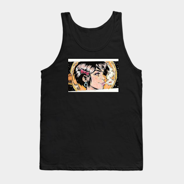 Space Girl Tank Top by dustinPrime